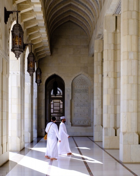Inside the Sultan Qaboos Grand Mosque, Muscat