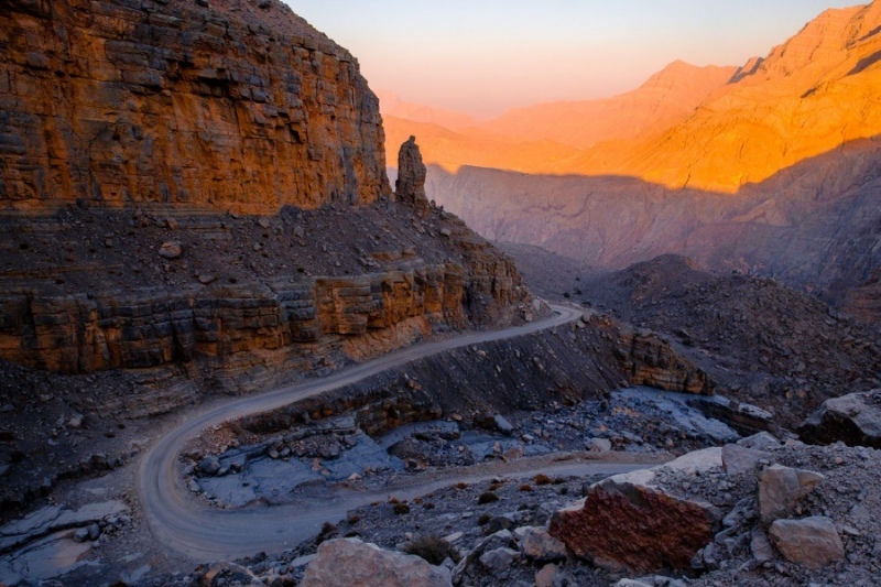 Mountain road in Musandam