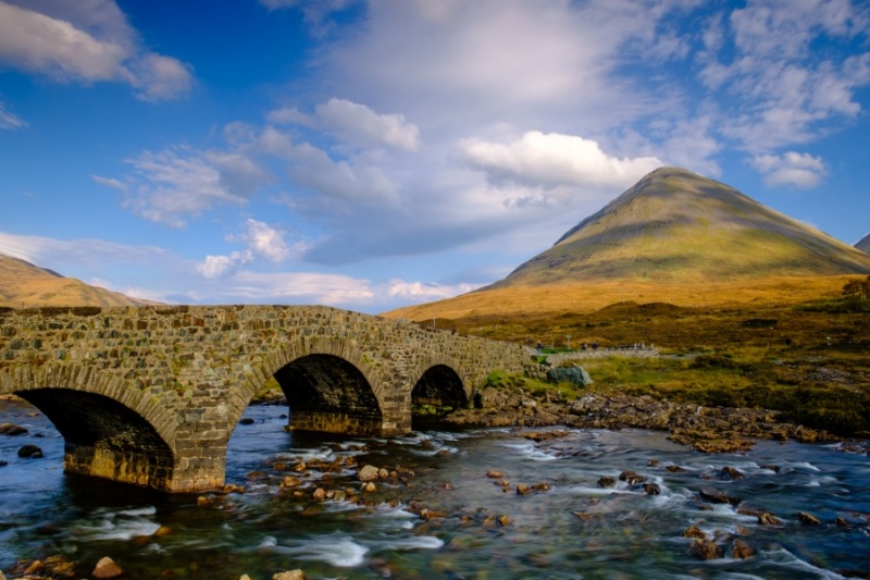 Sligachan Old Bridge and Glamaig, Isle of Skye, Scotland
